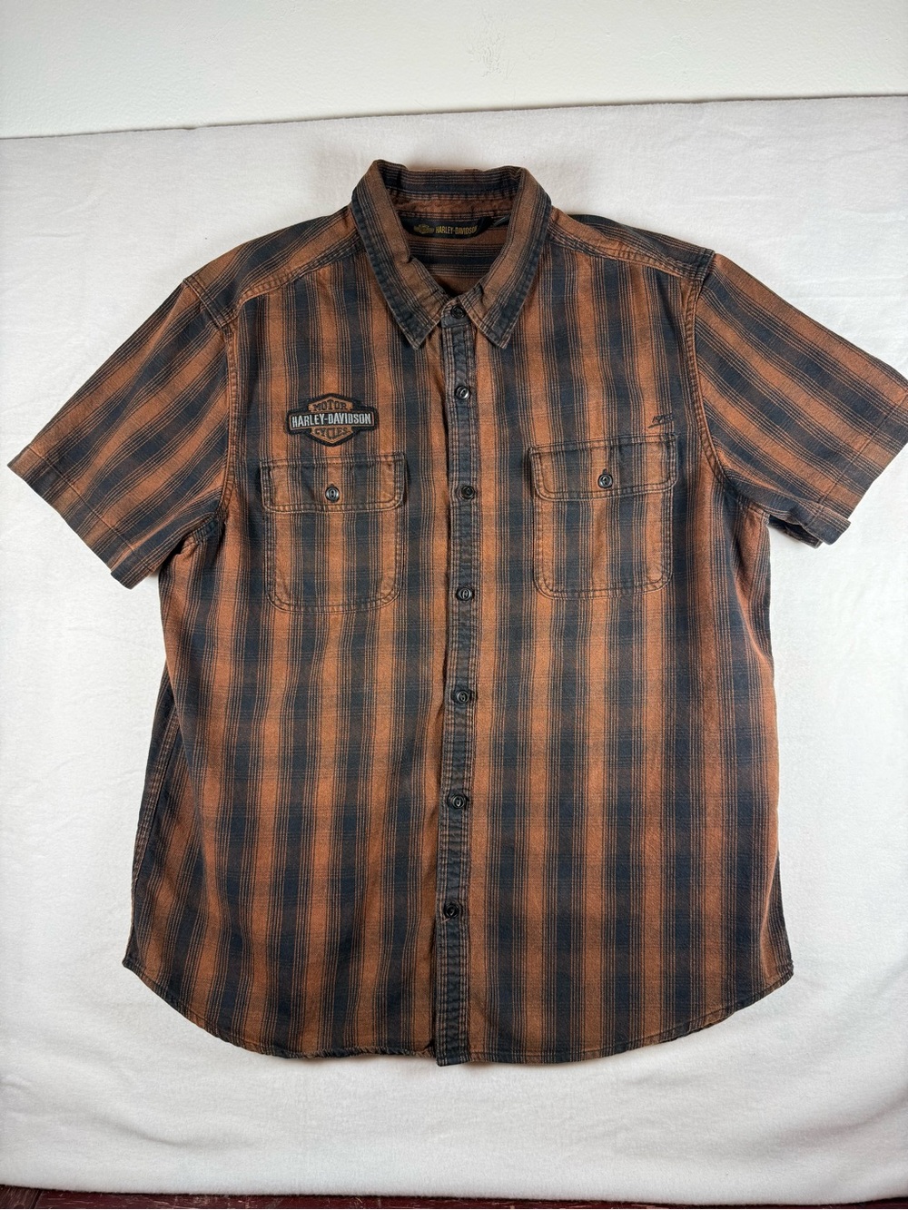 Harley-Davidson Button Up Short Sleeve Shirt Size XL